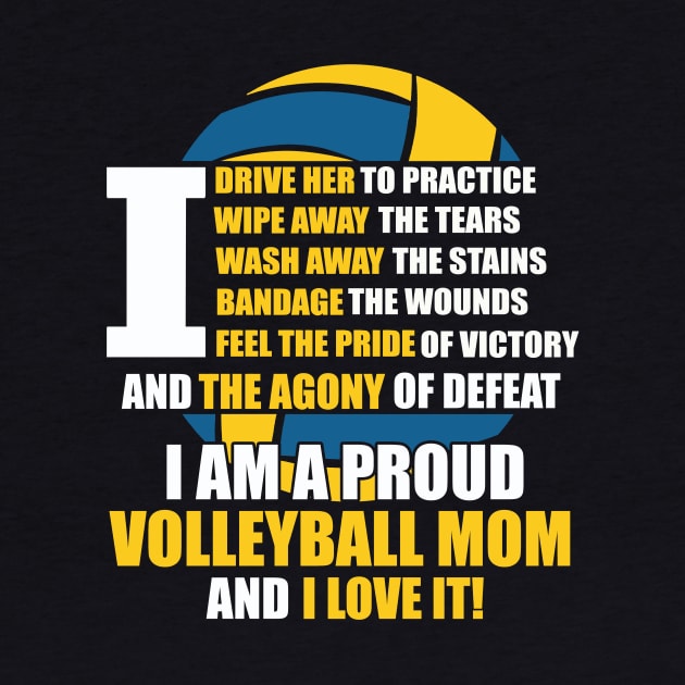 volleyball mom love it by Xonmau